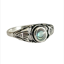 Lade das Bild in den Galerie-Viewer, Mystic Eye 925 Sterling Silber Ring mit Onyx, Paua Shell, Perlmutt oder Türkis