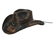 Lade das Bild in den Galerie-Viewer, "Austin" Brauner Cowboyhut Strohhut Westernhut Line Dance Western