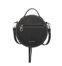 Lade das Bild in den Galerie-Viewer, Ronda runde Handtasche Schultertasche Westerntasche Florale Prägung Quaste Niete