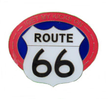 Lade das Bild in den Galerie-Viewer, Anstecker Pin Button Metall US Route 66 I get my kicks on