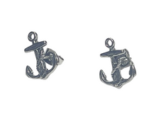 Lade das Bild in den Galerie-Viewer, Nautic Spirit Studs Ohrstecker Ankeraus Edelstahl – ca. 12 × 15 mm
