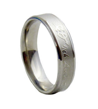 Lade das Bild in den Galerie-Viewer, Partnerring Ring Fingerring Bandring Edelstahl mit Gravur Ich liebe Dich