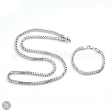 Lade das Bild in den Galerie-Viewer, "Aquila Steel Set" Edelstahl Schmuckset – Kette & Armband, 60 cm / 21,5 cm