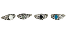 Lade das Bild in den Galerie-Viewer, Mystic Eye 925 Sterling Silber Ring mit Onyx, Paua Shell, Perlmutt oder Türkis