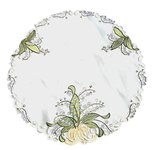 Lade das Bild in den Galerie-Viewer, Weiße Maiglöckchen Tischläufer Tischdecke Mitteldecke Deckchen gestickt