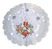 Lade das Bild in den Galerie-Viewer, Creme Gold farbene Weihnachtsdecke Tischläufer Tischdecke Mitteldecke Tischband