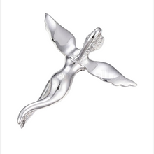 Lade das Bild in den Galerie-Viewer, Angel Grace Steel Engel Anhänger aus Edelstahl mit Zirkonia – 49,5 × 45 × 13 mm