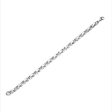 Lade das Bild in den Galerie-Viewer, „Silberpfad Nexus“ Edelstahl Armband Kettenarmband 22 cm lang, 5 mm stark
