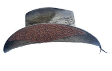 Lade das Bild in den Galerie-Viewer, Desert Star Western Strohhut Cowboyhut mit Leder-Applikation