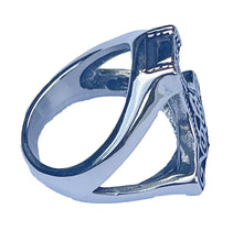 Lade das Bild in den Galerie-Viewer, Thorshammer-Ring aus Edelstahl – 23 mm Frontbreite Hammer des Thor Biker Rocker