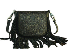 Lade das Bild in den Galerie-Viewer, Carmelita Handtasche Schultertasche Westerntasche Fransen Leder Prägung