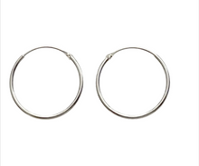 Lade das Bild in den Galerie-Viewer, Silver Circle Creolen 925 Sterling Silber – Ø 10 / 18 / 20 / 25 mm – 1 mm Stärke