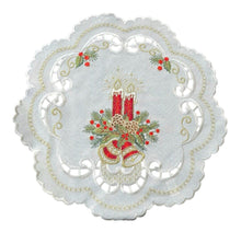 Lade das Bild in den Galerie-Viewer, Creme farbene Weihnachtsdecke Tischläufer Tischdecke Mitteldecke Tischband