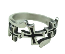 Lade das Bild in den Galerie-Viewer, Kreuzring Ring Fingerring Edelstahl Eisernes Kreuz Biker Rocker
