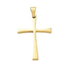Lade das Bild in den Galerie-Viewer, Classic Faith Steel Kreuz-Anhänger aus Edelstahl Silber / Gold o. Schwarz