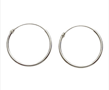 Lade das Bild in den Galerie-Viewer, Silver Circle Creolen 925 Sterling Silber – Ø 10 / 18 / 20 / 25 mm – 1 mm Stärke