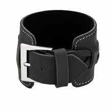 Lade das Bild in den Galerie-Viewer, Ravenclasp Breites Lederarmband mit Schnalle – verstellbar