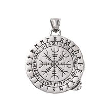 Lade das Bild in den Galerie-Viewer, Fenrir’s Shield of Fury Edelstahl Kettenanhänger – beidseitig graviert