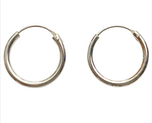 Lade das Bild in den Galerie-Viewer, Silver Classic Hoops Creolen 925 Sterling Silber – 2 mm Stärke, Ø 8 bis 70 mm