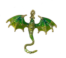 Lade das Bild in den Galerie-Viewer, Mystische Anstecknadel Brosche Drachen Dragon verschiedene Farben