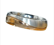 Lade das Bild in den Galerie-Viewer, Steel Harmony Rosé Ring Bandring Partnerring Silber & Rose` Edelstahl 9 mm breit