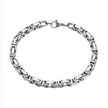 Lade das Bild in den Galerie-Viewer, „Silberpfad Nexus“ Edelstahl Armband Kettenarmband 22 cm lang, 5 mm stark