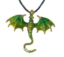 Lade das Bild in den Galerie-Viewer, Kette Halskette Modeschmuck mit Anhänger Drachen Dragon verschiedene Farben