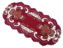 Lade das Bild in den Galerie-Viewer, Rot- Goldener Traum Weihnachtsdecke Tischläufer Tischdecke Mitteldecke Tischband