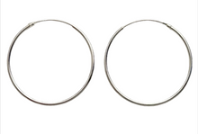 Lade das Bild in den Galerie-Viewer, Pure Silver Hoops Creolen 925 Sterling Silber – Ø 8 / 14 / 25 / 30 mm