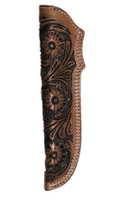 Lade das Bild in den Galerie-Viewer, Linkshänder Messertasche Leder Ledermesserscheide, Braun, mit Gürtelschlaufe