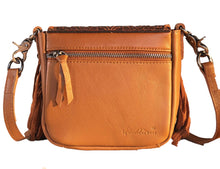 Lade das Bild in den Galerie-Viewer, Carmelita Handtasche Schultertasche Westerntasche Fransen Leder Prägung