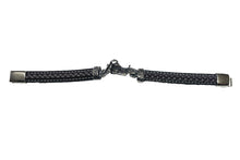 Lade das Bild in den Galerie-Viewer, Stabiles Lederarmband geflochten mit Motorrad Bike aus Edelstahl