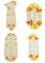 Lade das Bild in den Galerie-Viewer, Kastanie Herbst Blatt Tischläufer Tischdecke Mitteldecke Deckchen gestickt creme