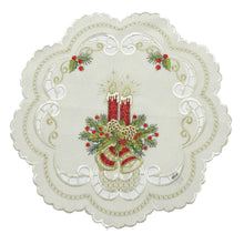 Lade das Bild in den Galerie-Viewer, Creme farbene Weihnachtsdecke Tischläufer Tischdecke Mitteldecke Tischband