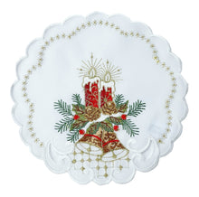 Lade das Bild in den Galerie-Viewer, Weiße bestickte Weihnachtsdecke Tischläufer Tischdecke Mitteldecke Tischband