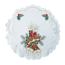 Lade das Bild in den Galerie-Viewer, Weiße bestickte Weihnachtsdecke Tischläufer Tischdecke Mitteldecke Tischband