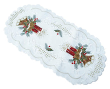 Lade das Bild in den Galerie-Viewer, Weiße bestickte Weihnachtsdecke Tischläufer Tischdecke Mitteldecke Tischband