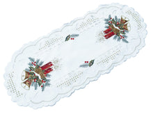 Lade das Bild in den Galerie-Viewer, Weiße bestickte Weihnachtsdecke Tischläufer Tischdecke Mitteldecke Tischband