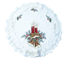 Lade das Bild in den Galerie-Viewer, Weiße bestickte Weihnachtsdecke Tischläufer Tischdecke Mitteldecke Tischband