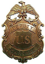 Lade das Bild in den Galerie-Viewer, Anstecker Pin Button Sheriff Stern U.S. Deputy Marshal Adler gold