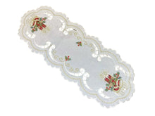 Lade das Bild in den Galerie-Viewer, Creme farbene Weihnachtsdecke Tischläufer Tischdecke Mitteldecke Tischband