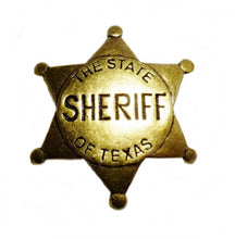 Lade das Bild in den Galerie-Viewer, Anstecker Pin Sheriffstern Sheriff The State of Texas Western Country Cowboy