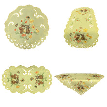 Lade das Bild in den Galerie-Viewer, Osterhasen Ostereier Schmetterlinge Tischläufer Tischdecke Mitteldecke gestickt