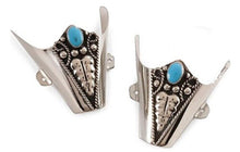 Lade das Bild in den Galerie-Viewer, Stiefelspitze oder Stiefelhacke Westernstiefel verziert mit Türkisem Stein