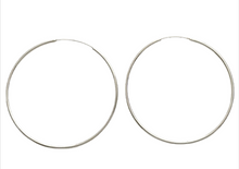 Lade das Bild in den Galerie-Viewer, Silver Classic Hoops Creolen 925 Sterling Silber – 2 mm Stärke, Ø 8 bis 70 mm