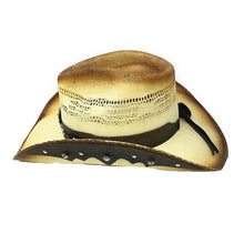 Lade das Bild in den Galerie-Viewer, Bullhide Hats Cowboyhut Strohhut Hut Sun mit Leder unter Krempe Pferd reiten