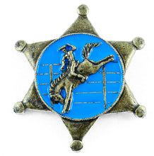Lade das Bild in den Galerie-Viewer, Anstecker Pin Anstecknadel Sheriffstern Cowboy Rodeo Country Wilder Westen