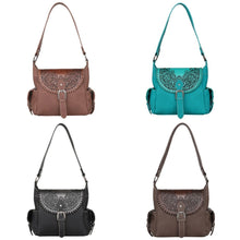 Lade das Bild in den Galerie-Viewer, Pauline Handtasche Schultertasche Westerntasche Florale Prägung