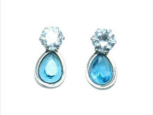 Lade das Bild in den Galerie-Viewer, Crystal Drop Elegance Ohrstecker – Edelstahl, 5 Farben, ca. 15 × 11 mm