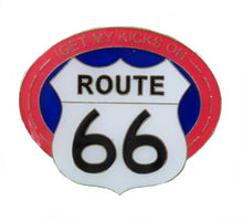 Lade das Bild in den Galerie-Viewer, Anstecker Pin Button Metall US Route 66 I get my kicks on